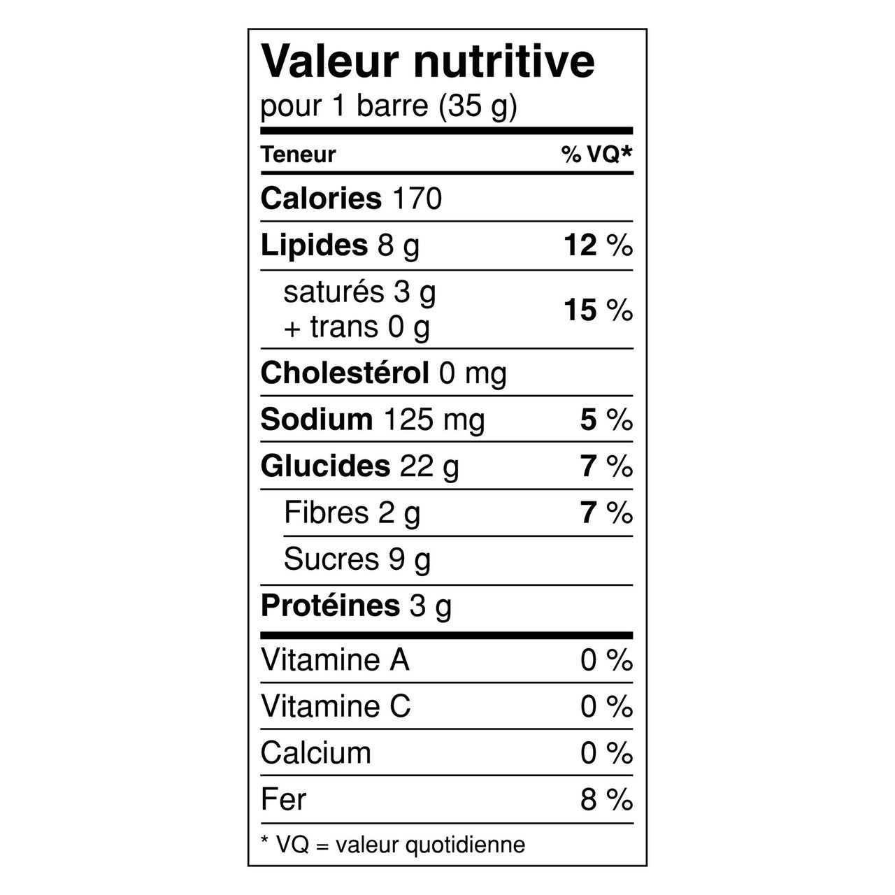 Nature Valley Sweet & Salty Dark Chocolate Nut Granola Bars, 6 Count, 210g/7.4 oz Nutrition facts french